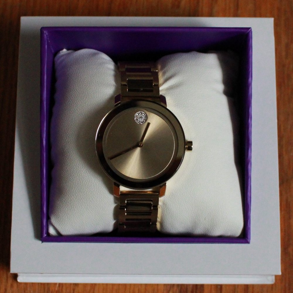 Movado Bold Evolution Quartz Gold Dial Watch